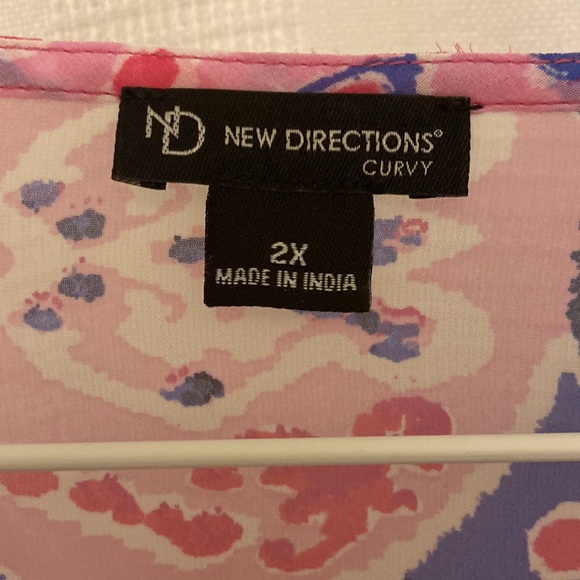 NWT New Directions 3/4 Sleeve Blouse, size US 2X - Picture 4 of 10